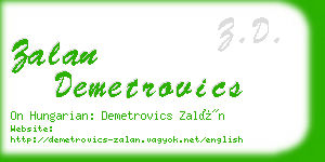 zalan demetrovics business card